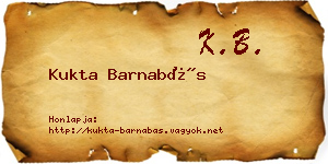Kukta Barnabás névjegykártya